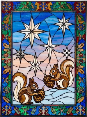 Finished example of the Color by Number page: Starry Sky