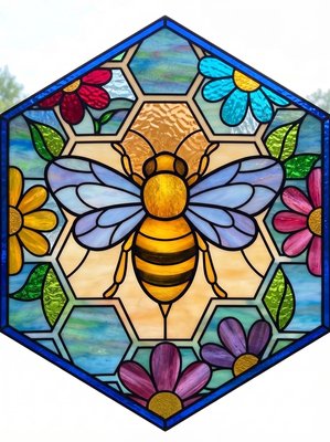 Finished example of the Color by Number page: Honeycomb