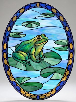 Finished example of the Color by Number page: Pond