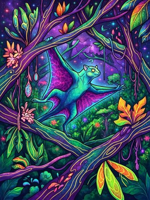 Finished example of the Color by Number page: Canopy Glider