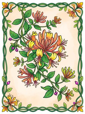 Finished example of the Color by Number page: June Devotion
