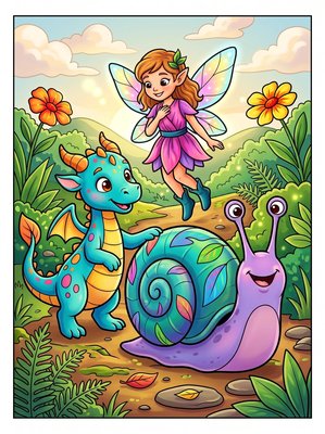Finished example of the Color by Number page: A New Guide