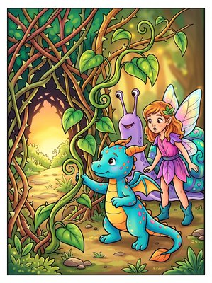 Finished example of the Color by Number page: The Thorn Wall