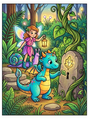 Finished example of the Color by Number page: The Leaf Key