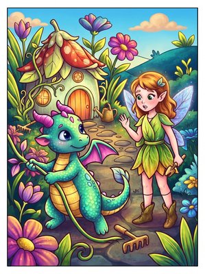 Finished example of the Color by Number page: Meeting Mira