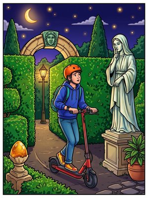 Finished example of the Color by Number page: Changing Maze