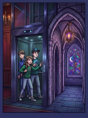 Finished example of the Color by Number page: Secret Floor