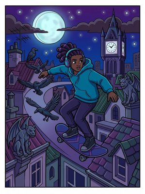 Finished example of the Color by Number page: Rooftop Shortcut