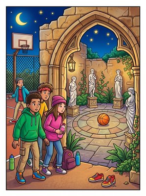 Finished example of the Color by Number page: Stone Circle