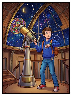 Finished example of the Color by Number page: Strange Signal