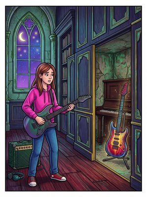 Finished example of the Color by Number page: Hidden Music Room