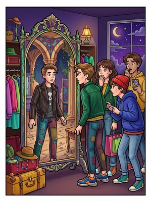 Finished example of the Color by Number page: Midnight Mirror