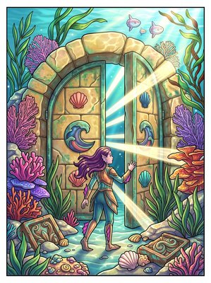 Finished example of the Color by Number page: The Gates of the Lost Kingdom